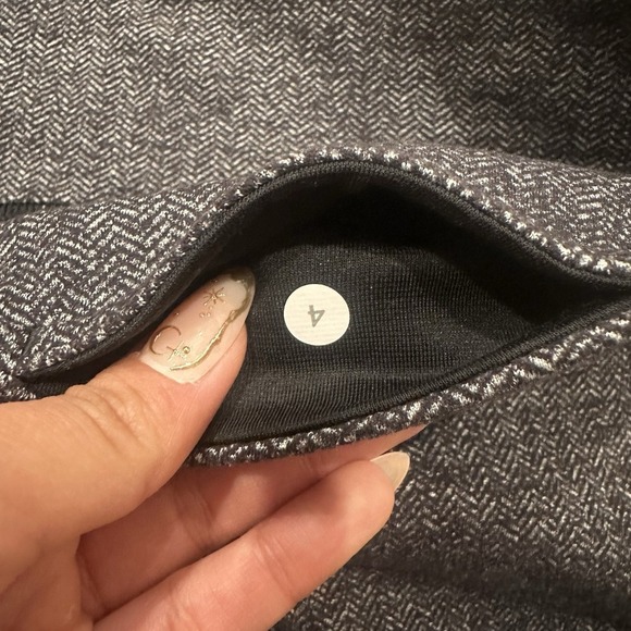 Lululemon Wunder Under Low-Rise Legging Pants Heathered Black Grey Women's Sz 4 - Picture 6 of 8